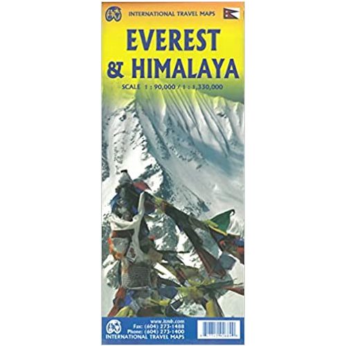 Everest túra térkép, Himalaya térkép ITMB 1:90e, 1:1330e