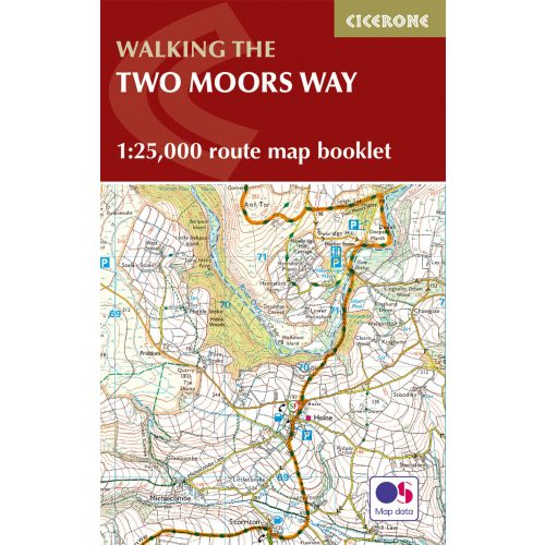 Two Moors Way Map Booklet Cicerone túrakalauz, útikönyv - angol 