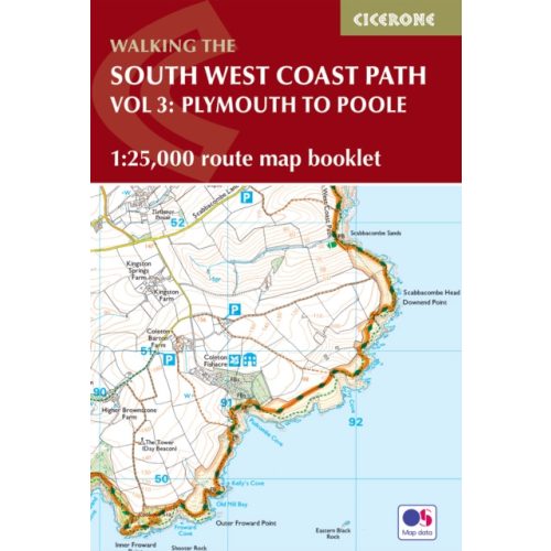 South West Coast Path Map Booklet - Vol 3: Plymouth to Poole : 1:25,000 OS Route Mapping Cicerone túrakalauz, útikönyv - angol  2023.