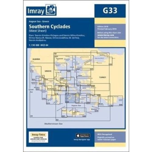 Imray Chart G33 : Southern Cyclades (West Sheet) : 2018