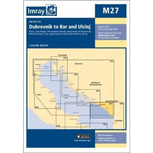 Imray Chart M27 : Dubrovnik to Bar and Ulcinj : M27 - 2018