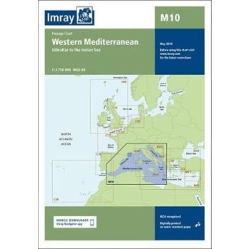 Imray Chart M10 : Western Mediterranean - Gibraltar to the Ionian Sea