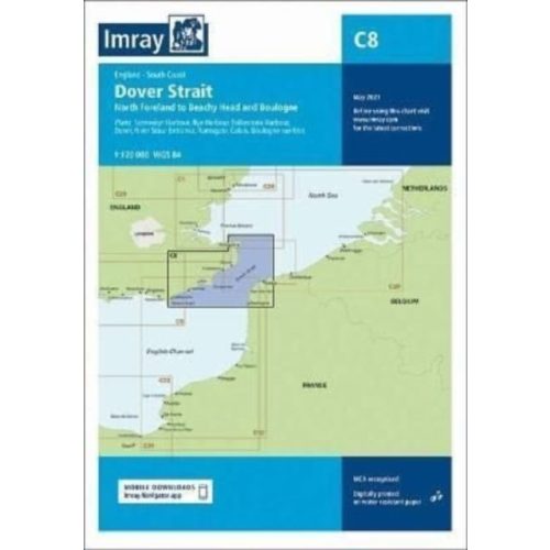 Imray Chart C8 : Dover Strait North Foreland to Beachy Head and Boulogne : C8 - 2022