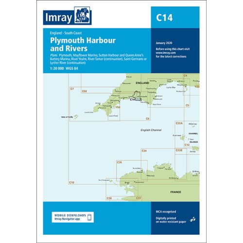 Imray Chart C14 : Plymouth Harbour and Rivers : 14 - 2022