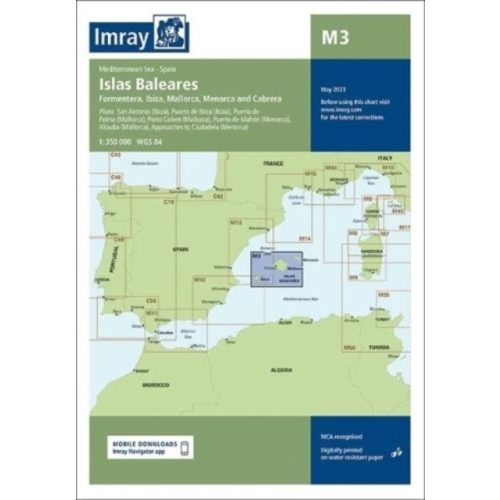 Imray Chart M3 : Islas Baleares tengeri térkép 2023.