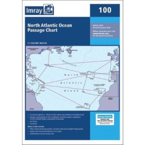 Imray Chart 100 : North Atlantic Ocean Passage Chart - 2024