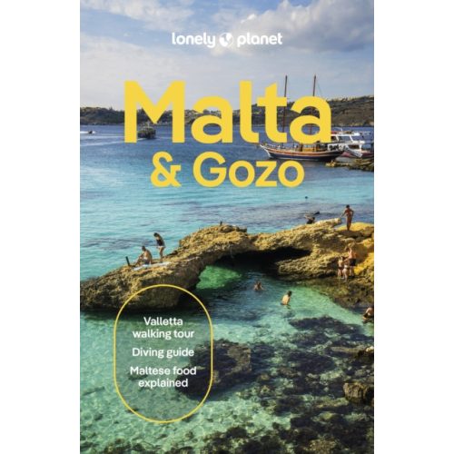 Málta útikönyv, Malta & Gozo útikönyv Lonely Planet angol 2025.