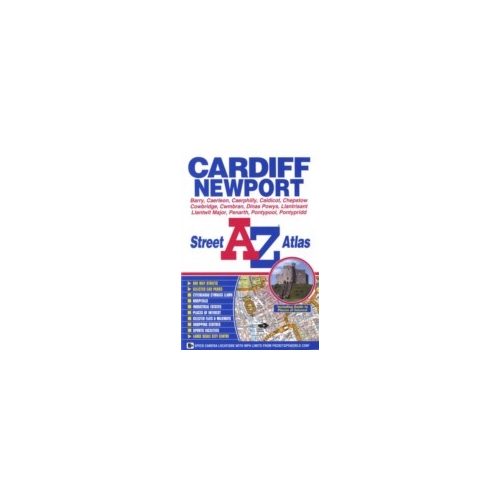 Cardiff térkép Wales, AZ kiadó   