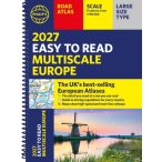   Európa atlasz Michelin 1:750e Európa térkép Philip's 2027 Easy to Read Multiscale Road Atlas of Europe : A4 Spiral 2027.