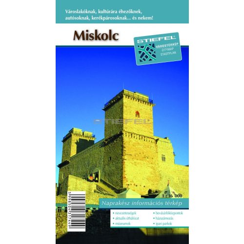 Miskolc várostérkép , Miskolc térképe hajtogatott, puhaborítós 