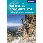   Dolomitok útikönyv, hegymászó könyv, Via Ferratas of the Italian Dolomites Volume 1 Cicerone túrakalauz, útikönyv - angol 