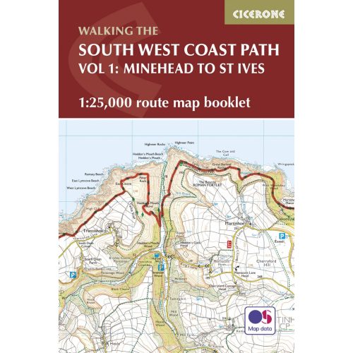 South West Coast Path Map Booklet - Vol 1: Minehead to St Ives Cicerone túrakalauz, útikönyv - angol 