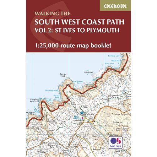 South West Coast Path Map Booklet - Vol 2: St Ives to Plymouth Cicerone túrakalauz, útikönyv - angol 