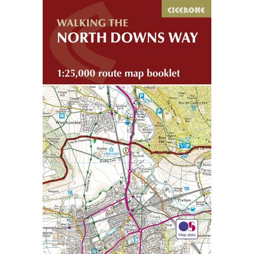 North Downs Way Map Booklet Cicerone túrakalauz, útikönyv - angol 