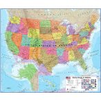  USA falitérkép, USA Poster, USA államai térkép  Maps International 2024.
