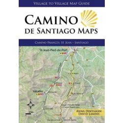   Camino de Santiago Maps : Camino Frances: St. Jean - Santiago 2018 angol Camino könyv, térképek
