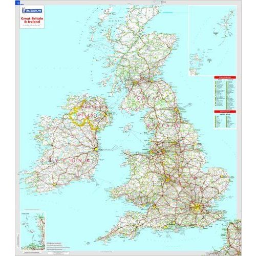 Nagy-Britannia falitérkép fóliázott Michelin 1:1 000 000 88x100 cm