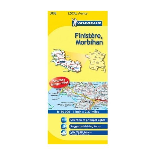  Finistere / Morbihan térkép  0308. 1/175,000