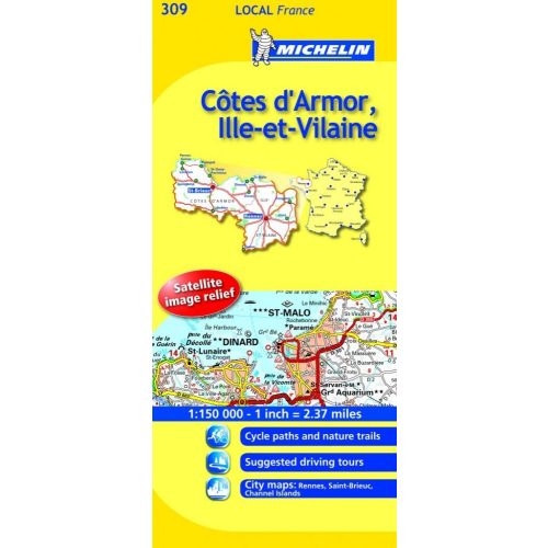  Cote D'Armor / Ille-et-Vilaine térkép  0309. 1/150,000