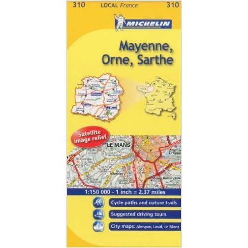  Mayenne / Orne / Sarthe térkép  0310. 1/175,000