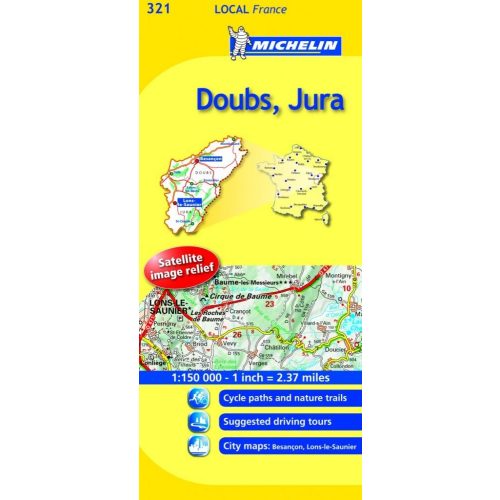  Doubs / Jura térkép  0321. 1/175,000