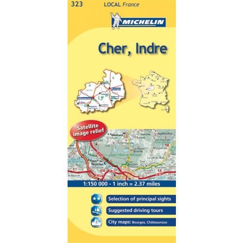 323. Cher / Indre térkép  0323. 1/150,000