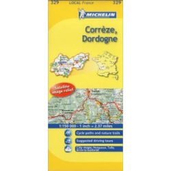 329. Correze / Dordogne térkép  0329. 1/175,000
