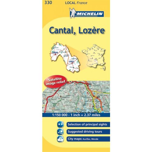 330. Cantal / Lozere térkép  0330. 1/175,000