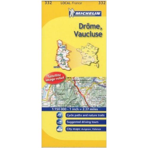 332. Drome, Vaucluse térkép Michelin 1:150 000 