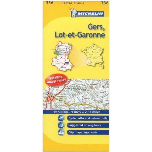 336. Gers, Lot-et-Garonne térkép Michelin 1:150 000 