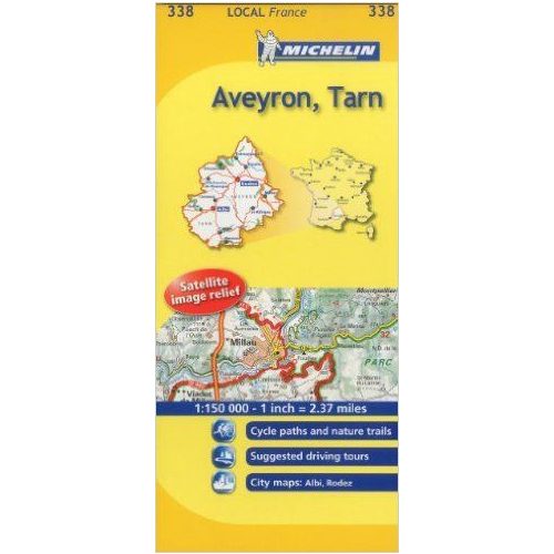 338. Aveyron, Tarn térkép Michelin 1:150 000 