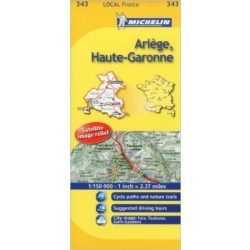 343 Ariége, Haute Garonne térkép Michelin 1:150 000 