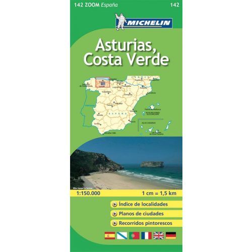 142. Asturias, Costa Verde térkép  0142. 1/150,000