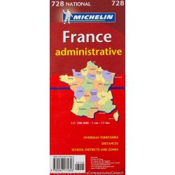  France - Administrative térkép  0728. 1/1,000,000