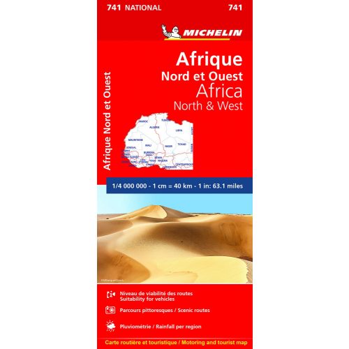 741. Észak-Nyugat Afrika térkép Michelin 1:4 000 000  2019