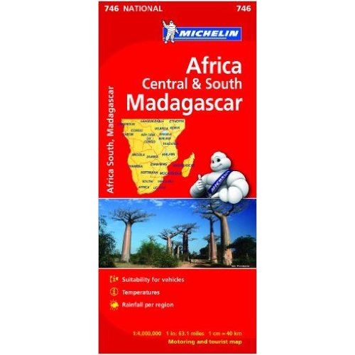  746. Dél-Afrika térkép, Africa Central & South, Madagascar térkép Michelin  1:4 000 000 