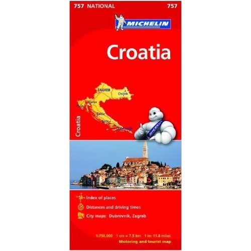 757. Horvátország térkép Michelin 1:750 000 
