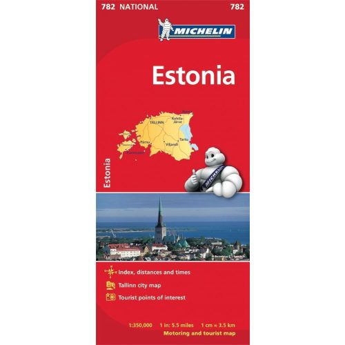 782. Észtország térkép Michelin 1:350 000  Estonia térkép