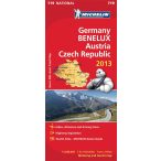   719. Németország térkép, Benelux, Ausztria, Csehország térkép Michelin 1:1 000 000 
