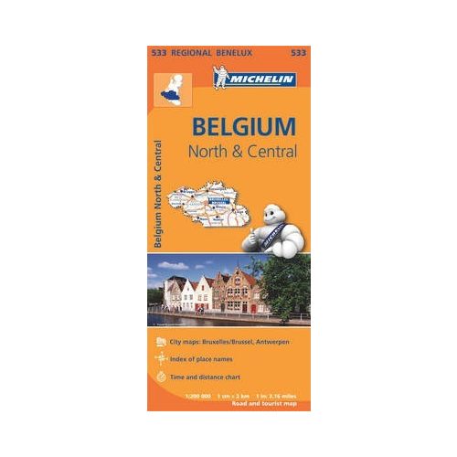 533. Észak és Közép Belgium térkép Michelin 1:200 000 