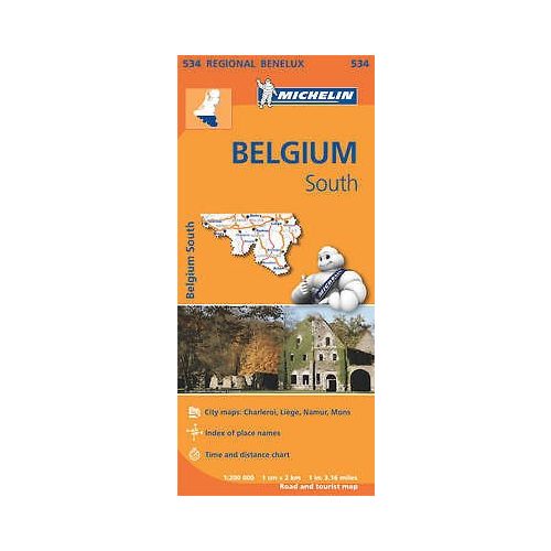 534. Dél-Belgium térkép, Ardennek térkép Michelin 1:200 000 