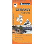   541. Észak-nyugat Németország térkép Michelin 1:350 000 