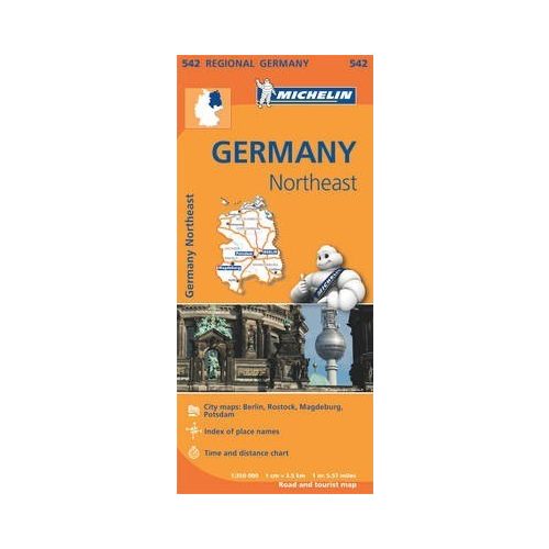 542.Észak-Kelet Németország térkép Michelin 1:350 000 