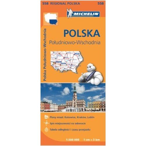 558. Lengyelország dél-kelet térkép Michelin 1:300 000 