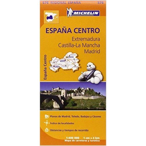 576. Extremadura Castilla-La Mancha, Madrid térkép Michelin 1:400 000 