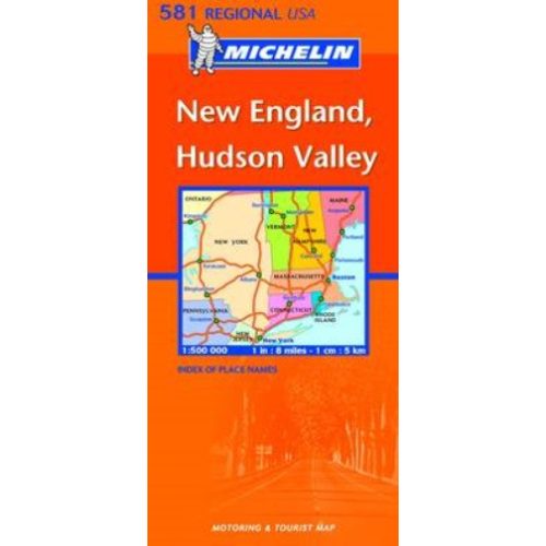 581. New England térkép Michelin Hudson öböl térkép 1:500 000 