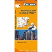 581. New England térkép Michelin Hudson öböl térkép 1:500 000 