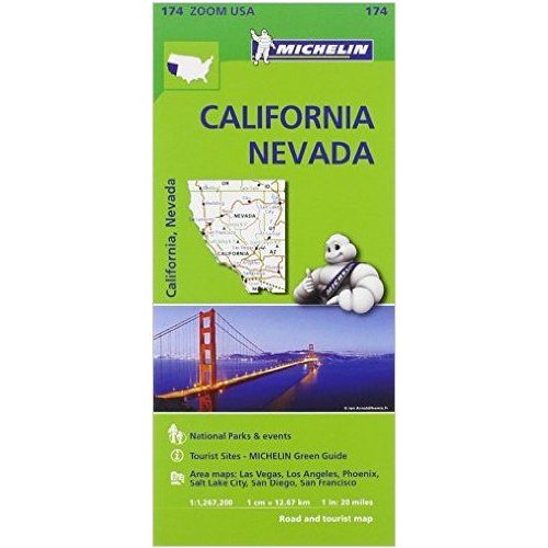 174. Kalifornia térkép California, Nevada térkép Michelin 1:1 267 200 