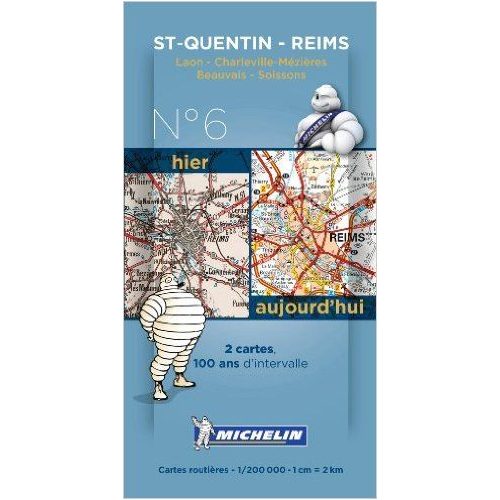 Saint Quentin - Reims térkép  8006. 1/200,000