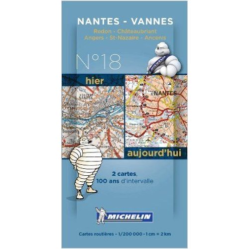 Nantes - Angers térkép  8018. 1/200,000